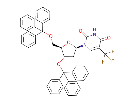 Molecular Structure of 76513-99-0 (5-(trifluoromethyl)-3',5'-di-O-trityl-2'-deoxyuridine)