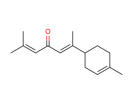 Molecular Structure of 532-64-9 (2-methyl-6-(4-methyl-3-cyclohexen-1-yl)hepta-2,5-dien-4-one)