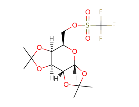 Molecular Structure of 71001-09-7 (1,2:3,4-di-O-isopropylidene-6-O-trifluoromethanesulfonyl-α-D-galactopyranose)