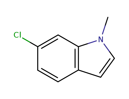 Molecular Structure of 155868-51-2 (6-Chloro-1-methyl-1H-indole)