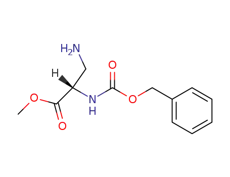 Molecular Structure of 75760-11-1 (L-Alanine, 3-amino-N-[(phenylmethoxy)carbonyl]-, methyl ester)