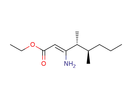 Molecular Structure of 866108-64-7 ((2Z,4R,5R)-3-amino-4,5-dimethyl-oct-2-enoic acid ethyl ester)