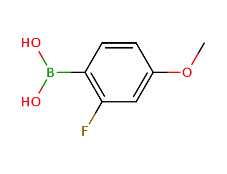 Molecular Structure of 162101-31-7 (2-Fluoro-4-methoxyphenylboronic acid)