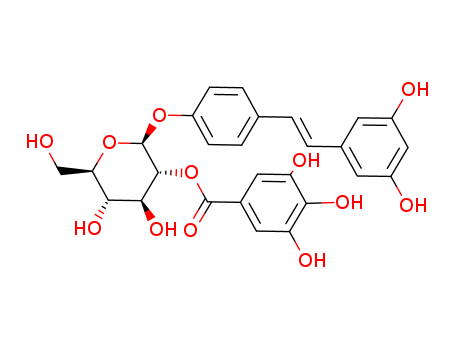 3,4',5-TRIHYDROXYSTILBENE-4'-O-(2'-O-GALLOYL)GLUCOPYRANOSIDE