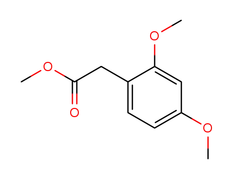 Molecular Structure of 55954-25-1 (2,4-Dimethoxy-benzeneacetic acid methyl ester)