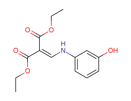 Molecular Structure of 84165-81-1 (1,3-diethyl 2-(((3-hydroxyphenyl)amino)methylidene)propanedioate)