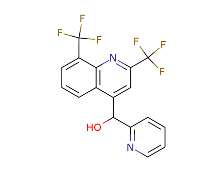 Molecular Structure of 68496-04-8 (alpha-2-pyridinyl-2,8-bis(trifluoromethyl)-4-quinolinemethanol)