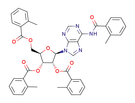 Molecular Structure of 104579-36-4 (N<sup>6</sup>,2',3',5'-tetra-O-toluoyladenosine)