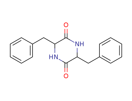 Molecular Structure of 15136-18-2 (2,5-Piperazinedione, 3,6-bis(phenylmethyl)-, trans-)