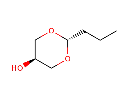 Molecular Structure of 75825-64-8 (1,3-Dioxan-5-ol, 2-propyl-, trans-)