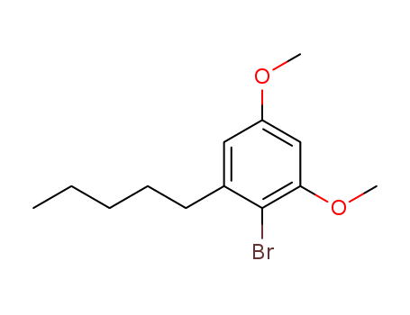 Molecular Structure of 112639-01-7 (Benzene, 2-bromo-1,5-dimethoxy-3-pentyl-)