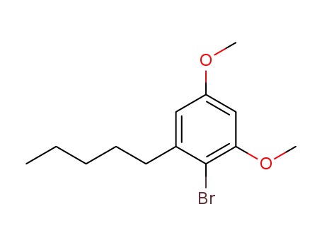 Molecular Structure of 112639-01-7 (Benzene, 2-bromo-1,5-dimethoxy-3-pentyl-)
