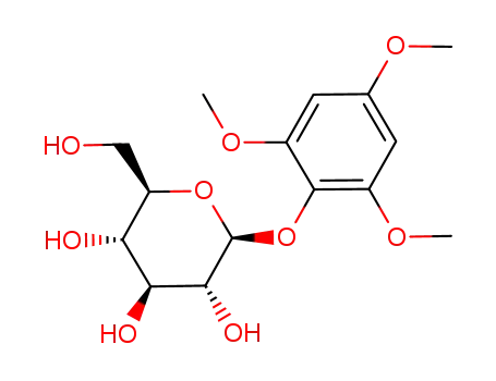 Molecular Structure of 125288-25-7 (2,4,6-Trimethoxyphel 1-O-beta-D-glucopyraside)