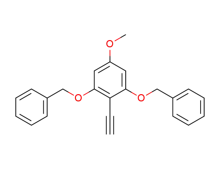 Molecular Structure of 627489-10-5 (1,3-Bis-benzyloxy-2-ethynyl-5-methoxy-benzene)
