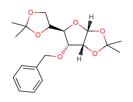 Molecular Structure of 1013943-40-2 (3-O-benzyl-1,2:5,6-di-O-isopropylidene-α-D-allofuranose)