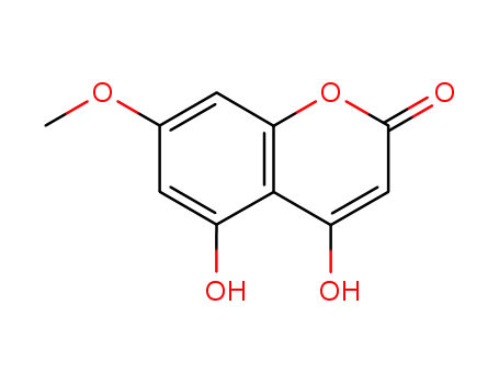 Molecular Structure of 67964-24-3 (4,5-dihydroxy-7-methoxy coumarin)
