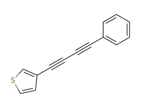 Molecular Structure of 105836-25-7 (Thiophene, 3-(4-phenyl-1,3-butadiynyl)-)