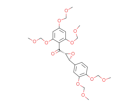 Molecular Structure of 91318-14-8 (Methanone,
[3-[3,4-bis(methoxymethoxy)phenyl]oxiranyl][2,4,6-tris(methoxymethoxy)
phenyl]-, trans-)