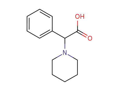 Molecular Structure of 107416-49-9 (2-phenyl-2-(piperidin-1-yl)acetic acid)
