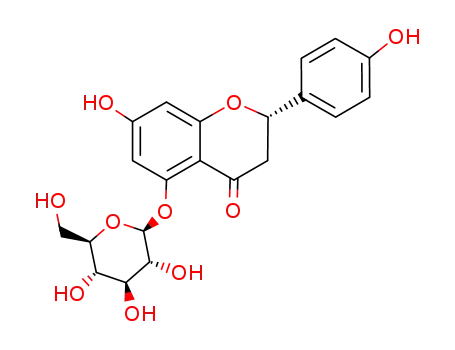 Molecular Structure of 529-41-9 ((2R)-7-hydroxy-2-(4-hydroxyphenyl)-4-oxo-3,4-dihydro-2H-chromen-5-yl beta-D-glucopyranoside)