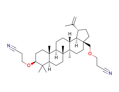 Molecular Structure of 1309960-47-1 (3β,28-di(2-cyanoethoxy)lup-20(29)-ene)