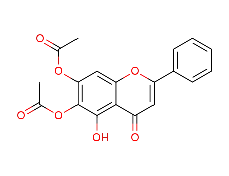 Molecular Structure of 731817-58-6 (5-hydroxy-4-oxo-2-phenyl-4H-1-benzopyran-6,7-diyl diacetate)