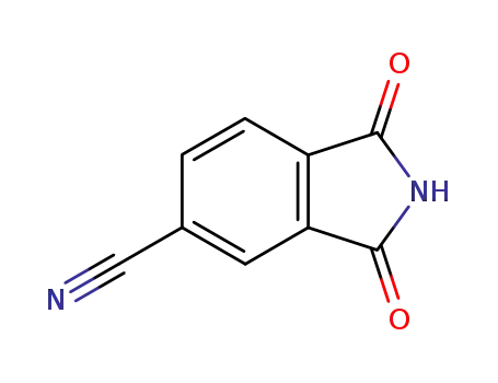 Molecular Structure of 34613-09-7 (1H-Isoindole-5-carbonitrile, 2,3-dihydro-1,3-dioxo-)