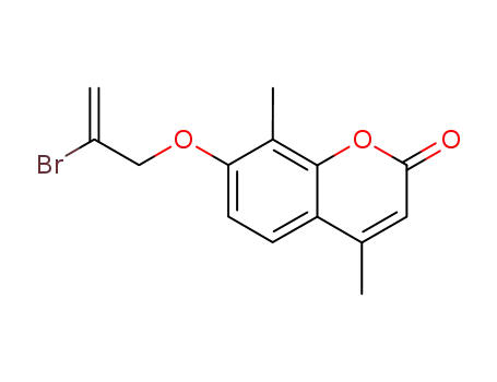Molecular Structure of 72478-66-1 (4,8-dimethyl-7-<(β-bromoallyl)oxy>coumarin)