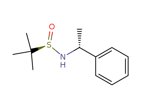 Molecular Structure of 247236-71-1 ((R<sub>S</sub>)-2-methyl-N-((R)-1-phenylethyl)propane-2-sulfinamide)
