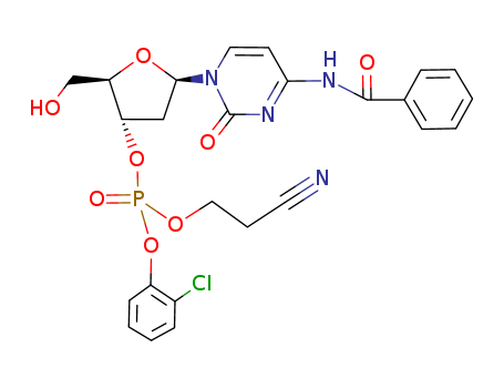 3'-Cytidylic acid,N-benzoyl-2'-deoxy-, 2-chlorophenyl 2-cyanoethyl ester (9CI)