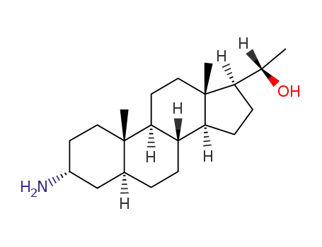 Molecular Structure of 474-44-2 ((20S)-3alpha-amino-5alpha-pregnan-20-ol)
