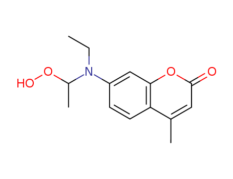 2H-1-Benzopyran-2-one, 7-[ethyl(1-hydroperoxyethyl)amino]-4-methyl-