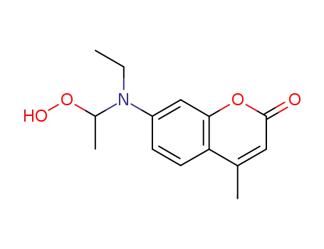 Molecular Structure of 137832-22-5 (2H-1-Benzopyran-2-one, 7-[ethyl(1-hydroperoxyethyl)amino]-4-methyl-)