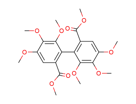 Molecular Structure of 4891-62-7 ([1,1'-Biphenyl]-2,2'-dicarboxylic acid, 4,4',5,5',6,6'-hexamethoxy-,
dimethyl ester)