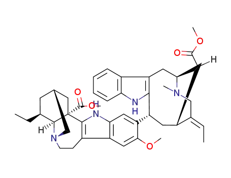 Molecular Structure of 3371-85-5 (methyl 12-methoxy-13-(17-methoxy-17-oxovobasan-3alpha-yl)ibogamine-18-carboxylate)