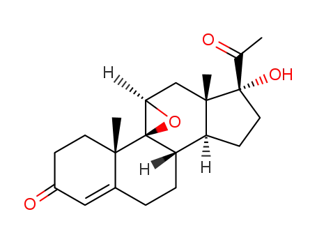Molecular Structure of 2287-53-8 (9,11β-epoxy-17-hydroxy-9β-pregn-4-ene-3,20-dione)