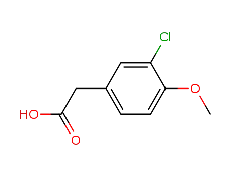Molecular Structure of 13721-20-5 (3-chloro-4-methoxyphenylacetic acid)