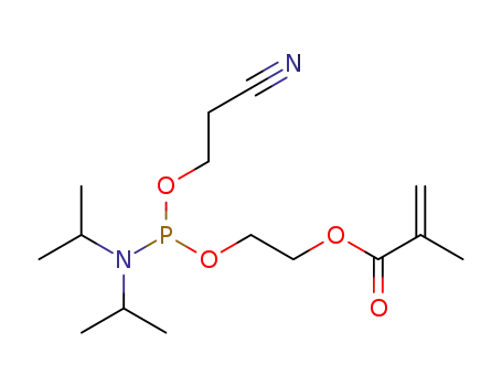 Molecular Structure of 190070-80-5 (2-Cyanoethoxy(diisopropylamino)-2-(methacryloyloxy)ethoxyphosphine)