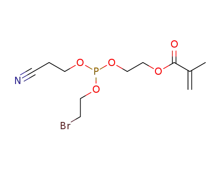 Molecular Structure of 190070-81-6 (2-Bromoethoxy-2-(cyanoethoxy)-2-(methacryloyloxy)ethoxyphosphine)