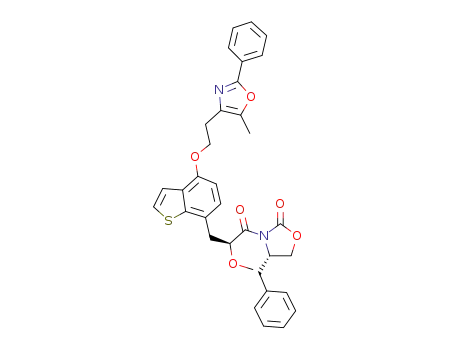 (S)-4-benzyl-3-((S)-2-methoxy-3-{4-[2-(5-methyl-2-phenyl-oxazol-4-yl)-ethoxy]-benzo[b]thiophen-7-yl}-propionyl)-oxazolidin-2-one