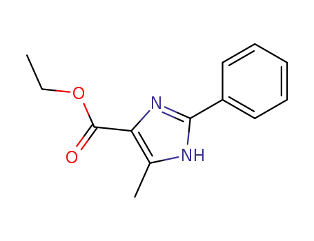 Molecular Structure of 77335-93-4 (5-METHYL-2-PHENYL-3H-IMIDAZOLE-4-CARBOXYLIC ACID ETHYL ESTER)