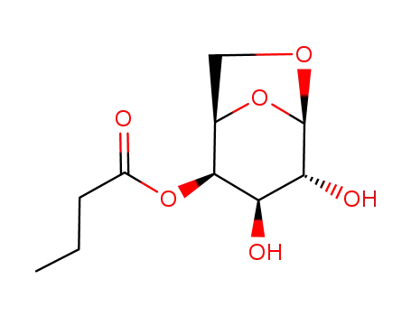 Molecular Structure of 128333-91-5 (1,6-anhydro-4-O-butanoyl-β-D-galactopyranose)