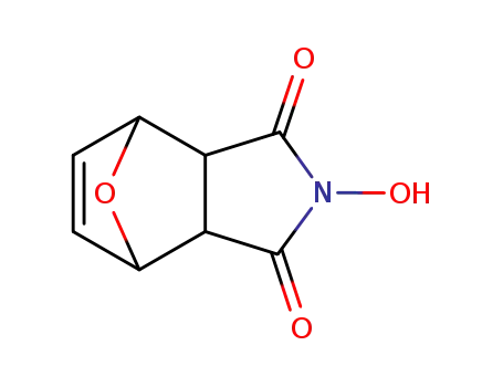 Molecular Structure of 5596-17-8 (EXO-N-HYDROXY-7-OXABICYCLO[2.2.1]HEPT-5-ENE-2,3-DICARBOXIMIDE)