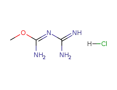 Molecular Structure of 869-75-0 (Carbamimidic acid, (aminoiminomethyl)-, methyl ester,
monohydrochloride)