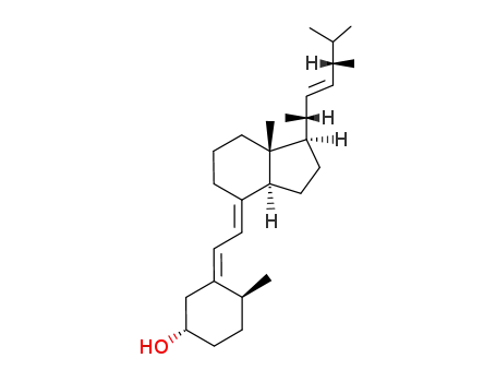 Molecular Structure of 807-27-2 ((3a<i>R</i>)-3a<i>r</i>-Methyl-3<i>c</i>-((1<i>R</i>:4<i>R</i>)-1.4.5-trimethyl-hexen-(2<i>t</i>)-yl)-7-[2-((2<i>S</i>)-5<i>t</i>-hydroxy-2<i>r</i>-methyl-cyclohexyliden-(<i>seqcis</i>))-aethyliden-(<i>seqtrans</i>)]-(7a<i>tH</i>)-hexahydro-indan)