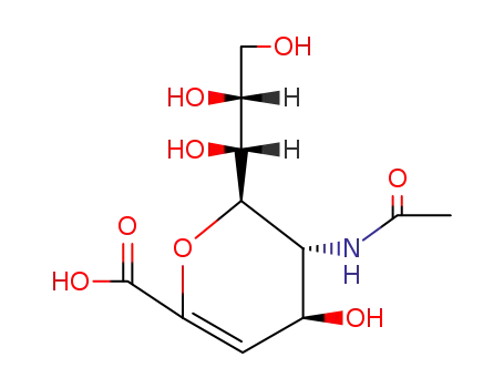 3-acetamido-4-hydroxy-2-(1,2,3-trihydroxypropyl)-3,4-dihydro-2H-pyran-6-carboxylic acid