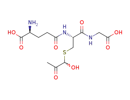 Molecular Structure of 50410-19-0 ((2S)-2-amino-5-((2R)-1-(carboxymethylamino)-3-(1-hydroxy-2-oxopropylthio)-1-oxopropan-2-ylamino)-5-oxopentanoic acid)