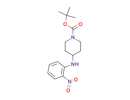 Molecular Structure of 87120-73-8 (TERT-BUTYL 4-(2-NITROPHENYLAMINO)PIPERIDINE-1-CARBOXYLATE)