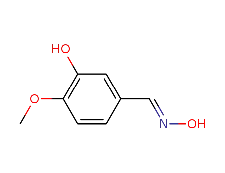 Molecular Structure of 51673-94-0 (Benzaldehyde, 3-hydroxy-4-methoxy-, oxime)