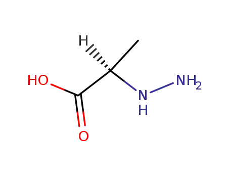 Molecular Structure of 21028-13-7 ((R)-(+)-2-hydrazinopropionic acid)